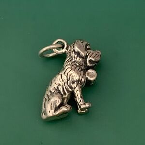 .925 St Bernard Dog Sterling Silver Jewelry Charm #family pet